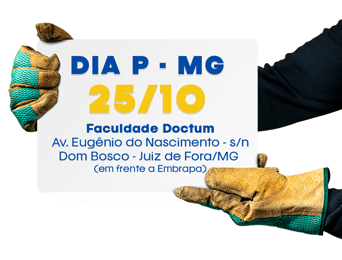 Placa de data e endereço do Dia P
